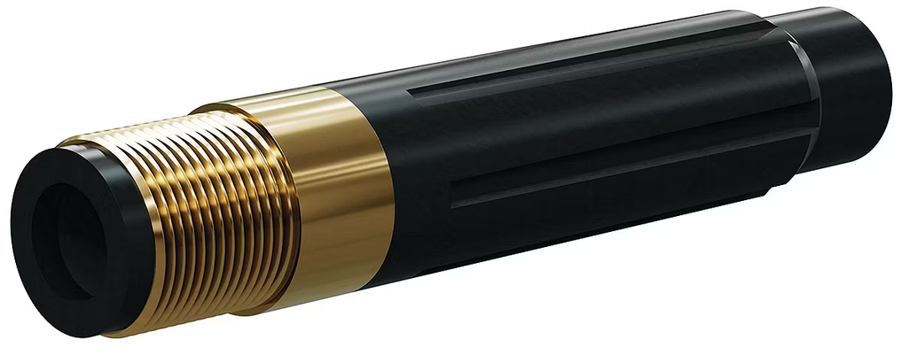 BP200 SiAlON Long Venturi Nozzle 1" Entry, 1-1/4" Brass 1/2"