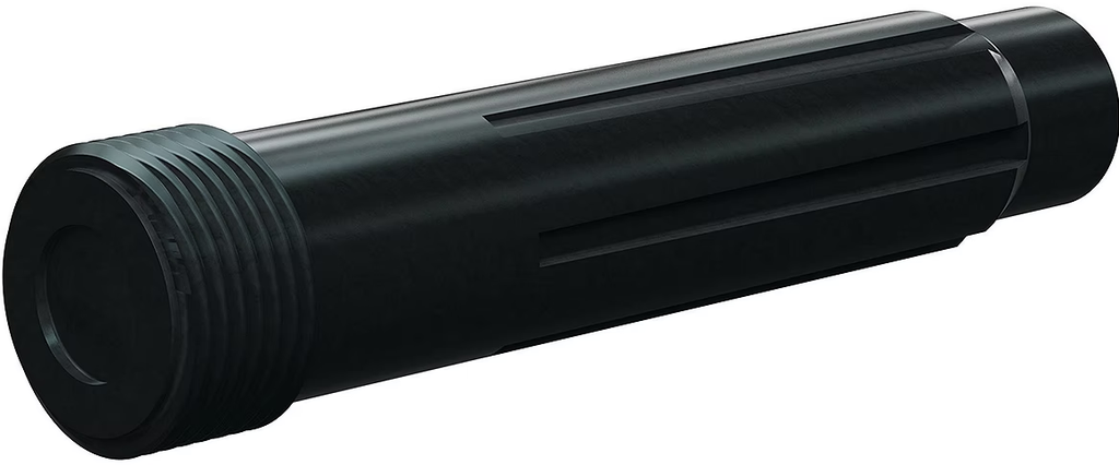 BP200 SiAlON Long Vent Nozz 1" Entry, 50MM Polyuret Thread 1/2"