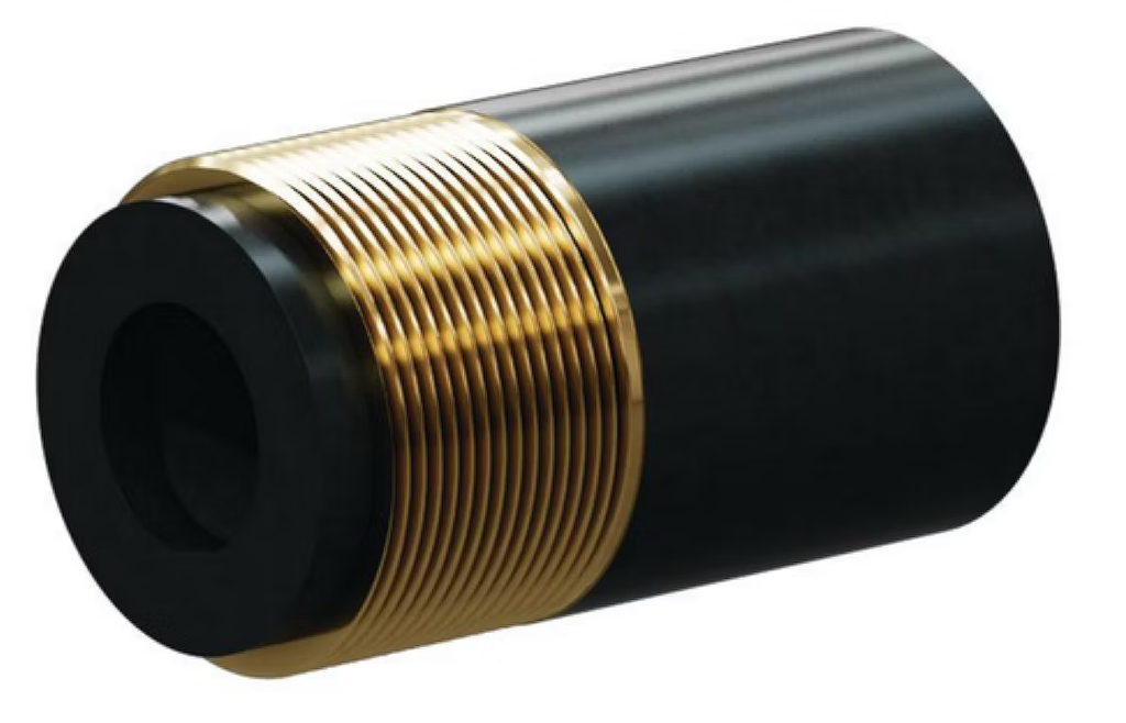 Silicon Carbide Nozzle 1" Entry, 1-1/4" Brass Thread 5/16"