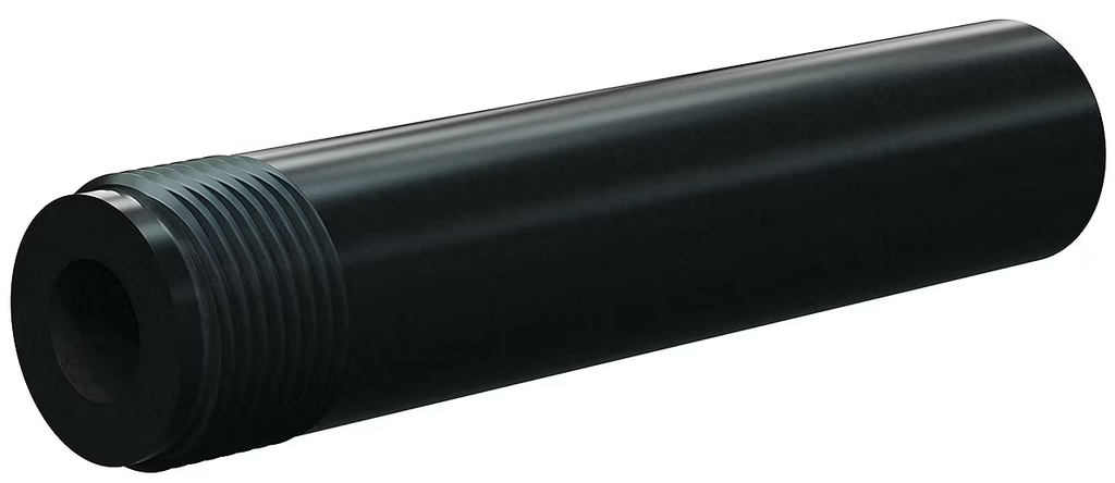 Silicon Carbide Nozzle 1" Entry, 1-1/4" Polyurethane Thread 1/4"