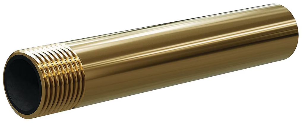 Tungsten Carbide Wide Entry Long Venturi Nozzle 1-1/4" Entry, Brass Thread  Brass Jacket 1/2"