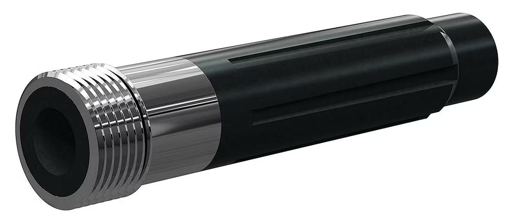 Tungsten Carbide Wide Entry Long Venturi Nozzle 50MM 1-1/4", Alumin Thread  Polyuret Jacket 5/8"