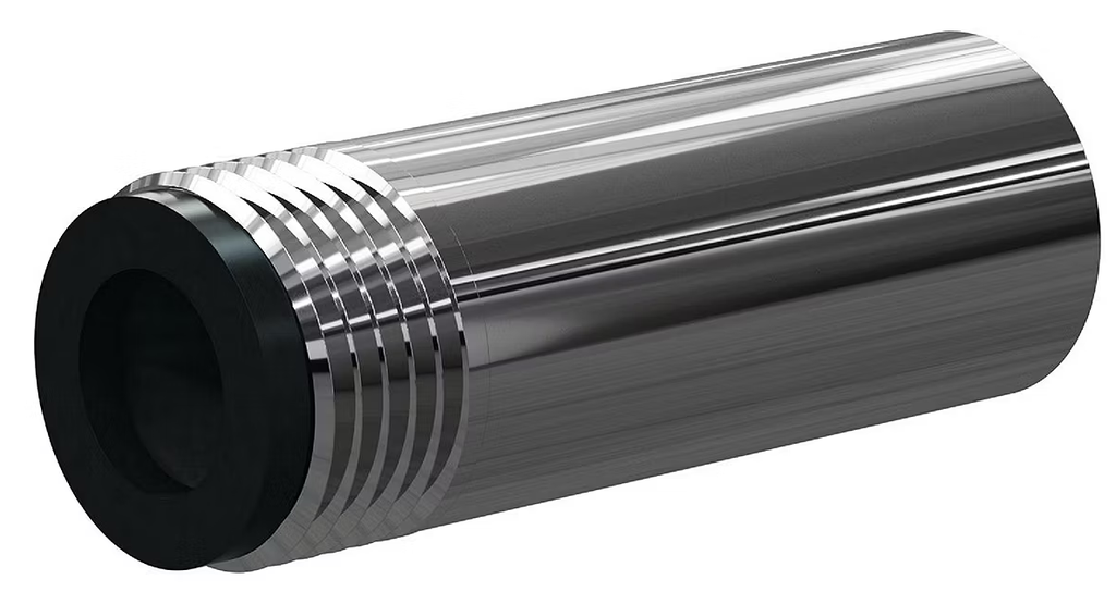 GV Boron Carbide Medium Length Venturi Nozzle SERIES 1/2" Entry, 3/4" Alumin Thread, 3-1/4" Length  Alumin Jacket 1/4"