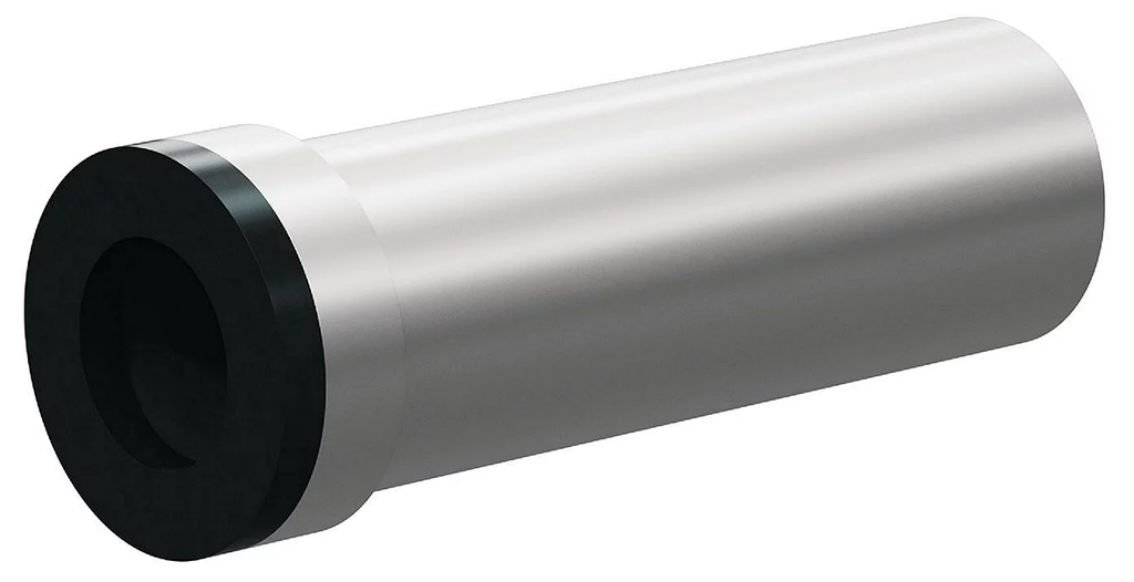 K Boron Carbide Medium Length Venturi Nozzle SERIES 1" Entry, 1-1/2" Flange, 4-1/8" Length  Flanged Alumin Jacket 3/8"