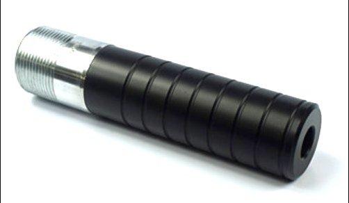 TLVE-PZA Tungs Carbide Long Venturi Nozzle  SERIES 1" Entry, 1-1/4" Zinc Alloy Thread Polyuret Jacket 1/2"
