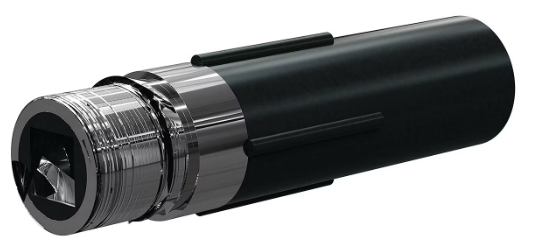 SQUARE Tungs Carbide Square Long Vent Nozzle SHOOT 1" Entry, 50MM Alum Thread 50MM Poly Jack SERIES 3/8"
