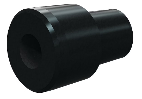 T106-FAP Tungs Carb Straight Bore Flanged Nozzle SERIES 2-1/16" Length All PolyJack 3/16"