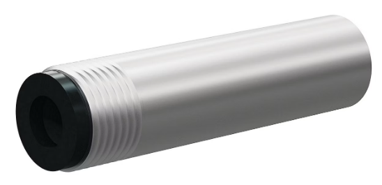 T123 Tungs Carb Long Straight Bore Nozzle SERIES 1" Entry, 1-1/4" Thread Alum Jack 3/16"
