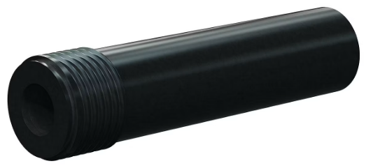 T123-AP Tungs Carb Long Straight Bore Nozzle SERIES 1" Entry, 1-1/4" Thread All Poly Jack 1/2"