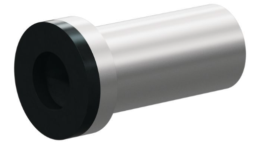 T134 Tungs Carb Straight Bore Nozzle SERIES 1" Flanged x 1-11/16" Length Flanged Alum Jack 1/8"