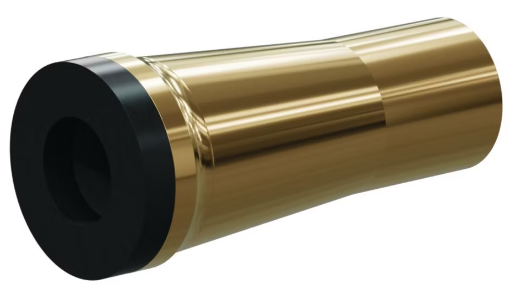 SB Boron Carb Straight Bore Nozzle SERIES 1-1/2" Flange Tapered Alum Jacket, 3-3/16" Length 3/8"