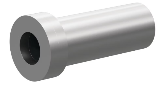 J Boron Carb Straight Bore 3/4" Entry SERIES 1-1/2" Flange, 3-1/8" Length Alum Jack 5/16"