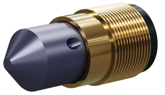 T045 Tungs Carb 125° (Reverse) Angle Nozzle REVERSE 1-1/4" Brass Thread, Single and Trip Rev Outlet SERIES 1/4" Single