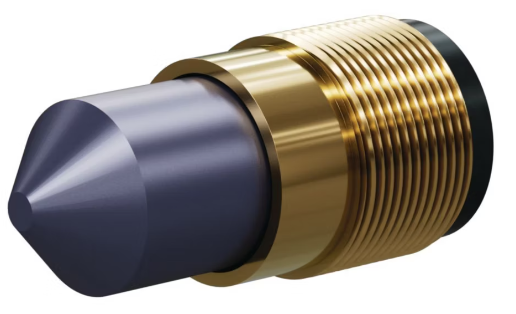 T090 Tungs Carb 90° Angle Nozzle SERIES 1-1/4" Brass Thread, Single Outlet 7/16"