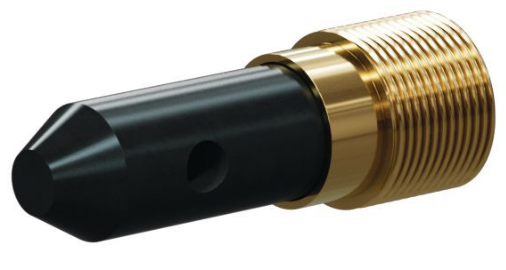 T190 Specialty 90° Angle Nozzle SERIES 3/8" Brass Thread x 1-7/8" Length 1/8" Single