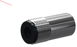 [B1505562] GV Boron Carbide Short Venturi Nozzle SERIES 1/2" Entry, 3/4" Steel Thread, 2-1/8" Length  Steel Jacket 3/8"